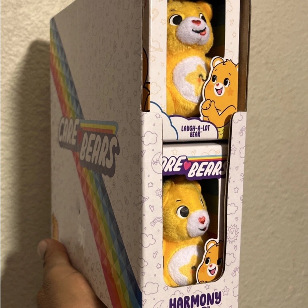 Care Bears Micro Laugh-A-Lot Bear LOT (8 Figures) NIB (Box Included) yellow